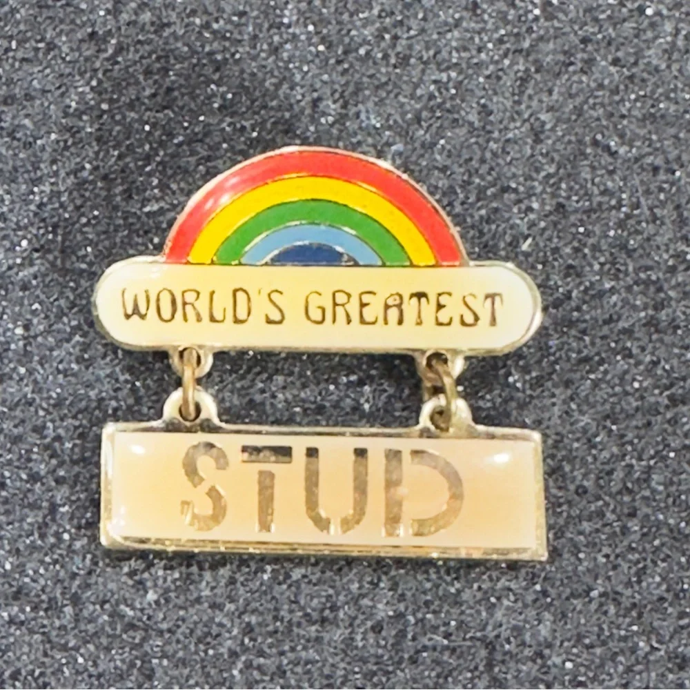 💖2 FOR $20 💖 Vintage Art Nouveaux Centennia 1979 World’s Greatest Stud Rainbow - Picture 9 of 16